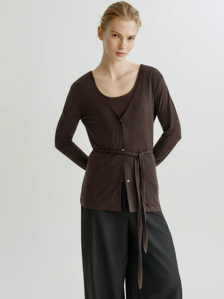 Кардиган Sela из тенселя и шерсти, арт. SL6803010230