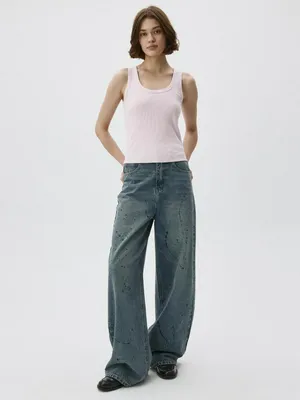 Джинсы SELA Wide Leg, синий, арт. 42278