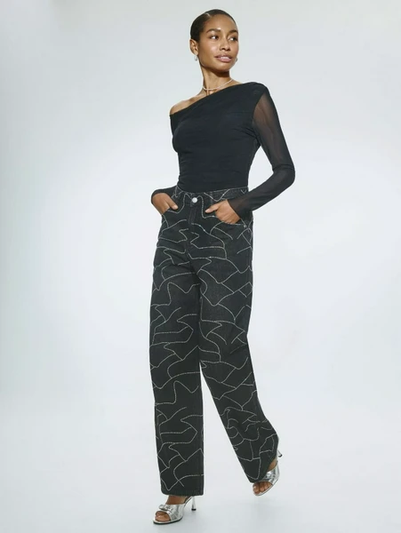 Джинсы SELA Wide Leg, серый, арт. 42302