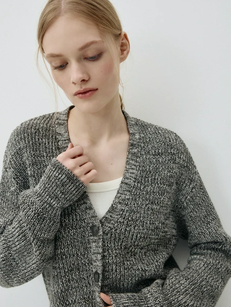 Вязаный кардиган Sela, серый, арт. 42354