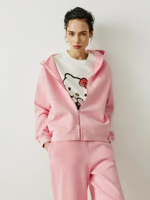Худи SELA с принтом Hello Kitty, розовый, арт. 43388