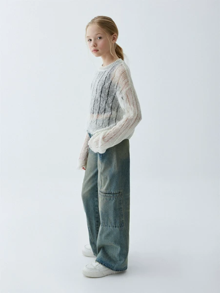 Джинсы Sela Wide Leg, голубой, арт. 43499
