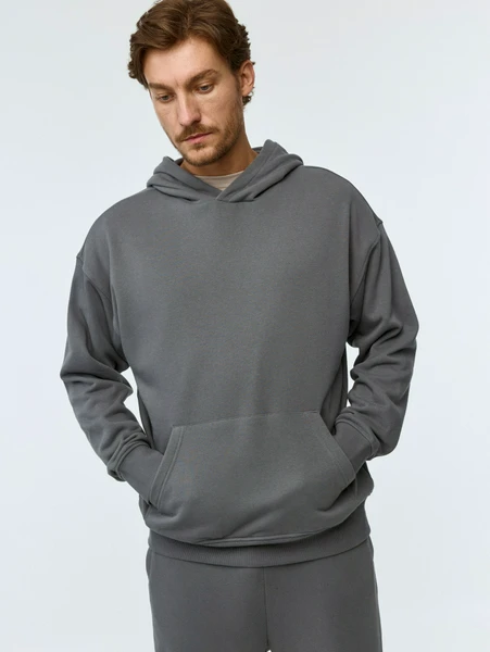 Худи SELA Regular Fit, серый, арт. 43502