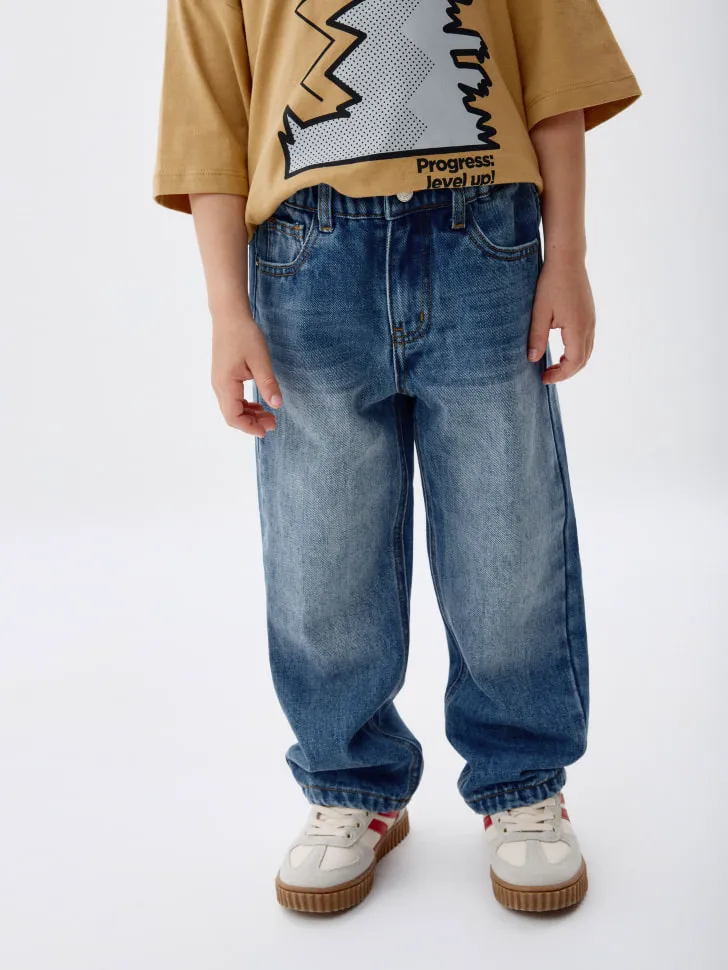 Утепленные джинсы Loose fit для мальчиков, арт. SL5809061403