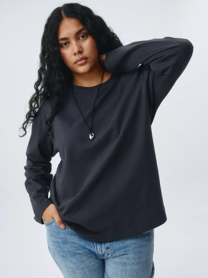 Лонгслив ANNA OVERSIZE FIT, серый, арт. 4706