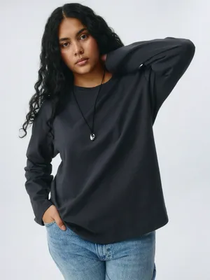 Лонгслив ANNA OVERSIZE FIT, серый, арт. 4706