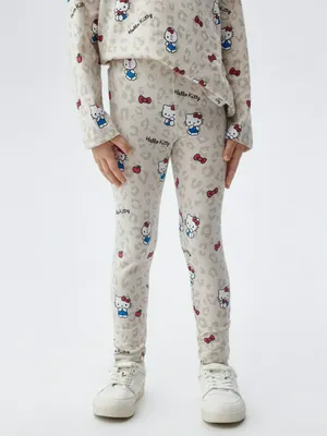 Леггинсы с принтом Hello Kitty для девочек, разноцветный, арт. 4789