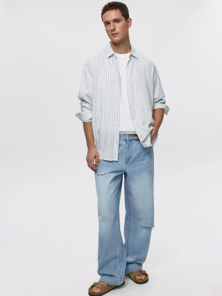 Рваные джинсы WIDE LEG, арт. 5805111418