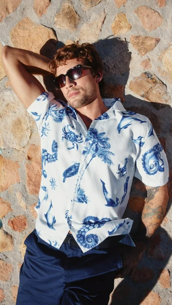Рубашка Sela с коротким рукавом и принтом, арт. SL6805110506