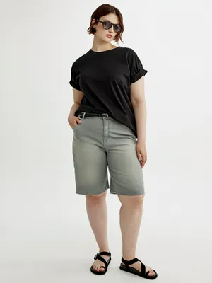 Джинсовые шорты бермуды Sela, серый, арт. 52787