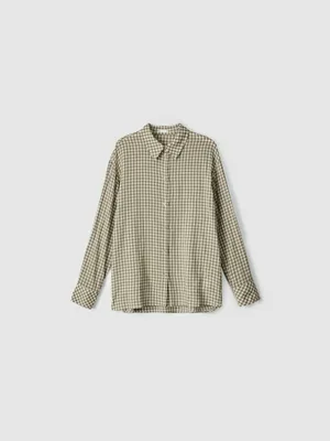 Рубашка Sela оверсайз в клетку, зеленый, арт. 53563