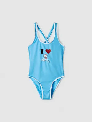 Слитный купальник Sela Hello Kitty, голубой, арт. 54355