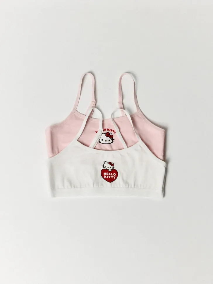 Набор топов для девочек с принтом Hello Kitty, 2 шт., разноцветный, арт. 5469