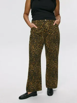 Леопардовые джинсы Straight Fit, арт. 5540
