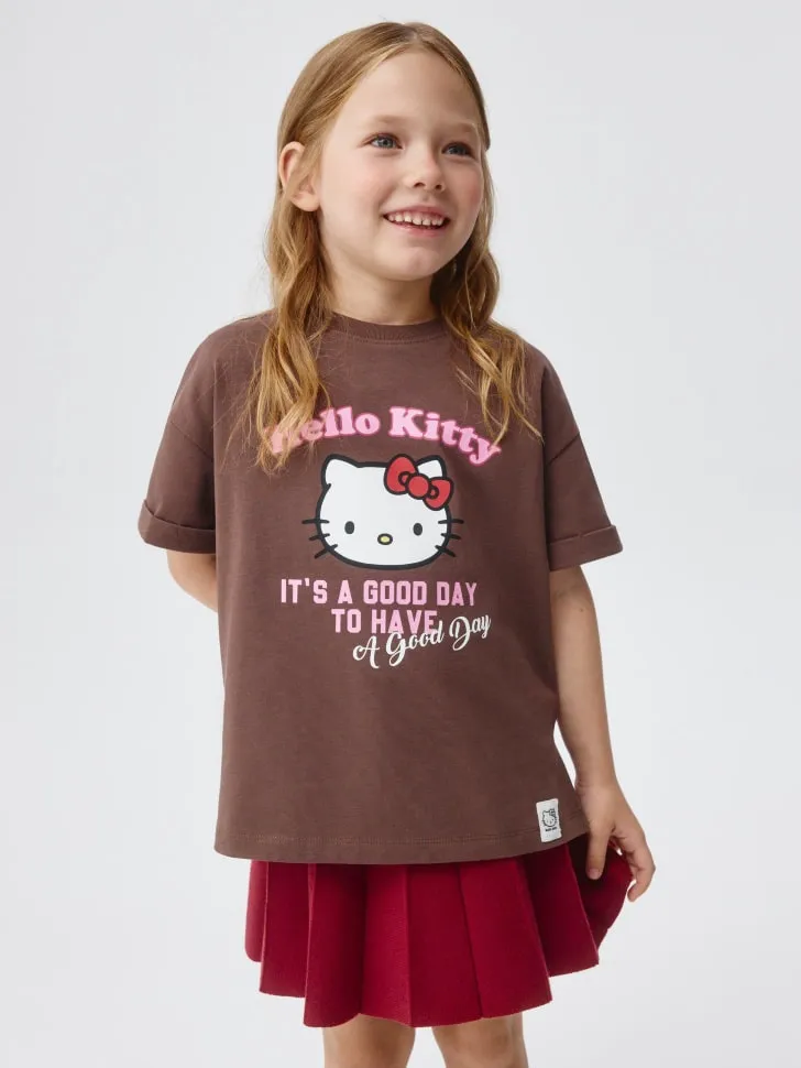 Футболка с принтом Hello Kitty для девочек, арт. 5633