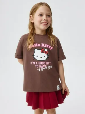 Футболка с принтом Hello Kitty для девочек, арт. 5633
