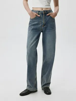 Джинсы STRAIGHT FIT с металлизированным декором, арт. 5927