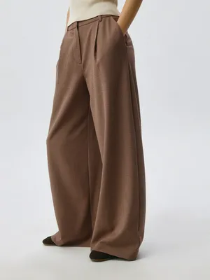 Брюки wide leg из костюмной ткани, арт. 6164
