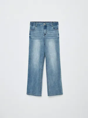 Джинсы WIDE LEG с увеличенной полнотой для девочек, синий, арт. 6484