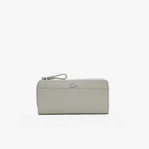 Женский Кошелёк на молнии Lacoste Chantaco из матовой кожи, белый, арт. NF3219CE
