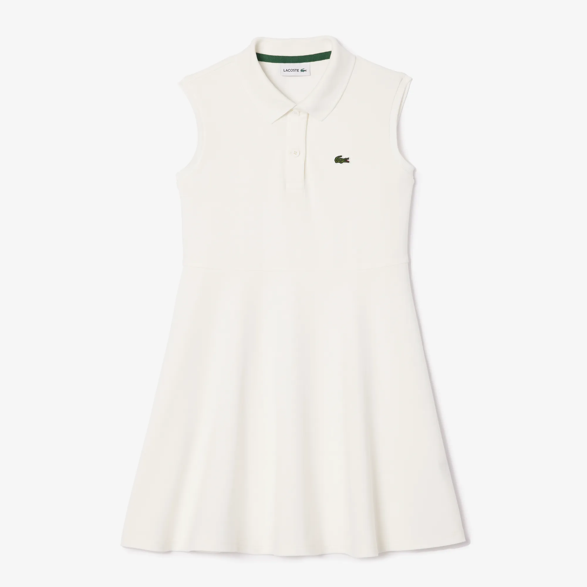 Детское платье-поло Lacoste Pleated, белый, арт. EJ5297