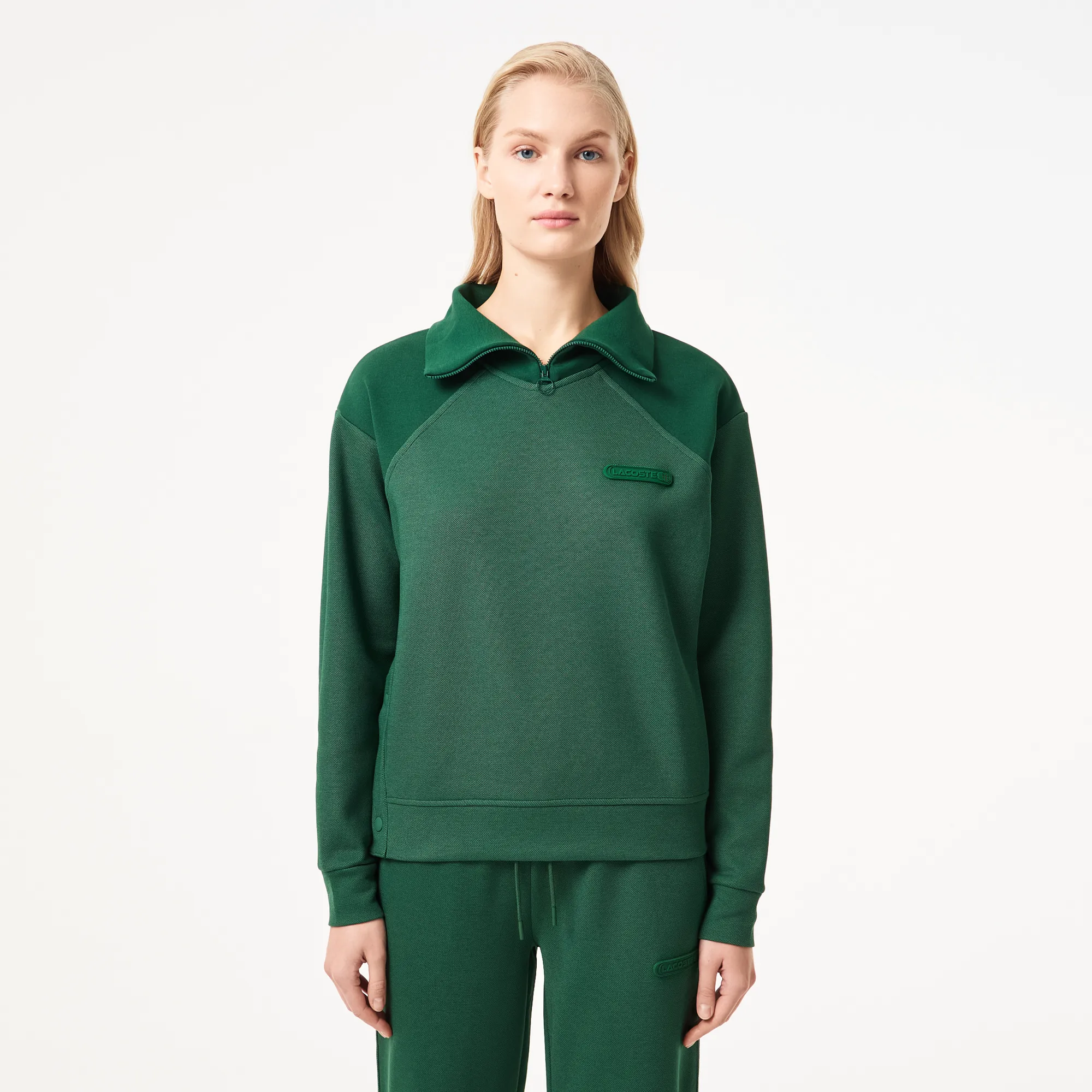 Женская толстовка Lacoste Regular Fit на молнии, зеленый, арт. SF2404