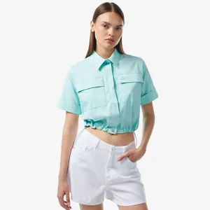 Женская лёгкая рубашка Lacoste, зеленый, арт. CF0401