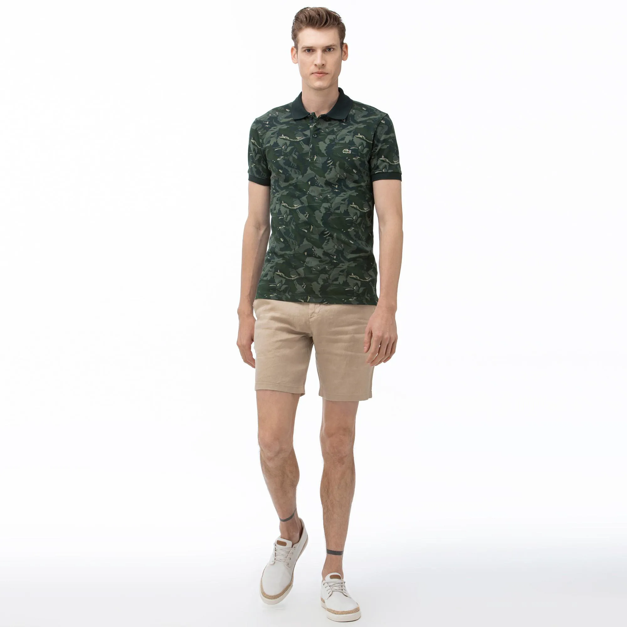 Мужские льняные шорты Lacoste Regular Fit, коричневый, арт. FH0041