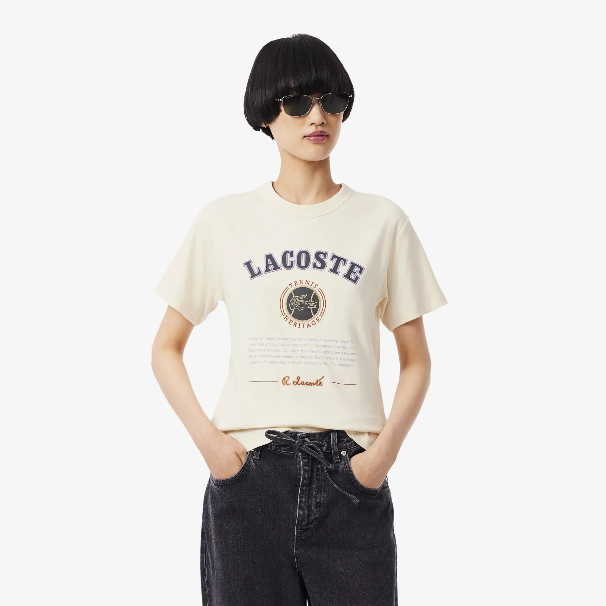 Женская футболка Lacoste Regular Fit, белый, арт. TF5251