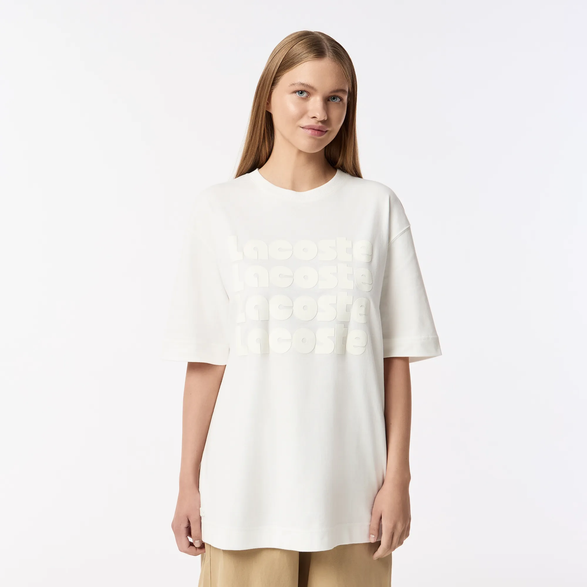 Женская футболка Lacoste, белый, арт. TF0412