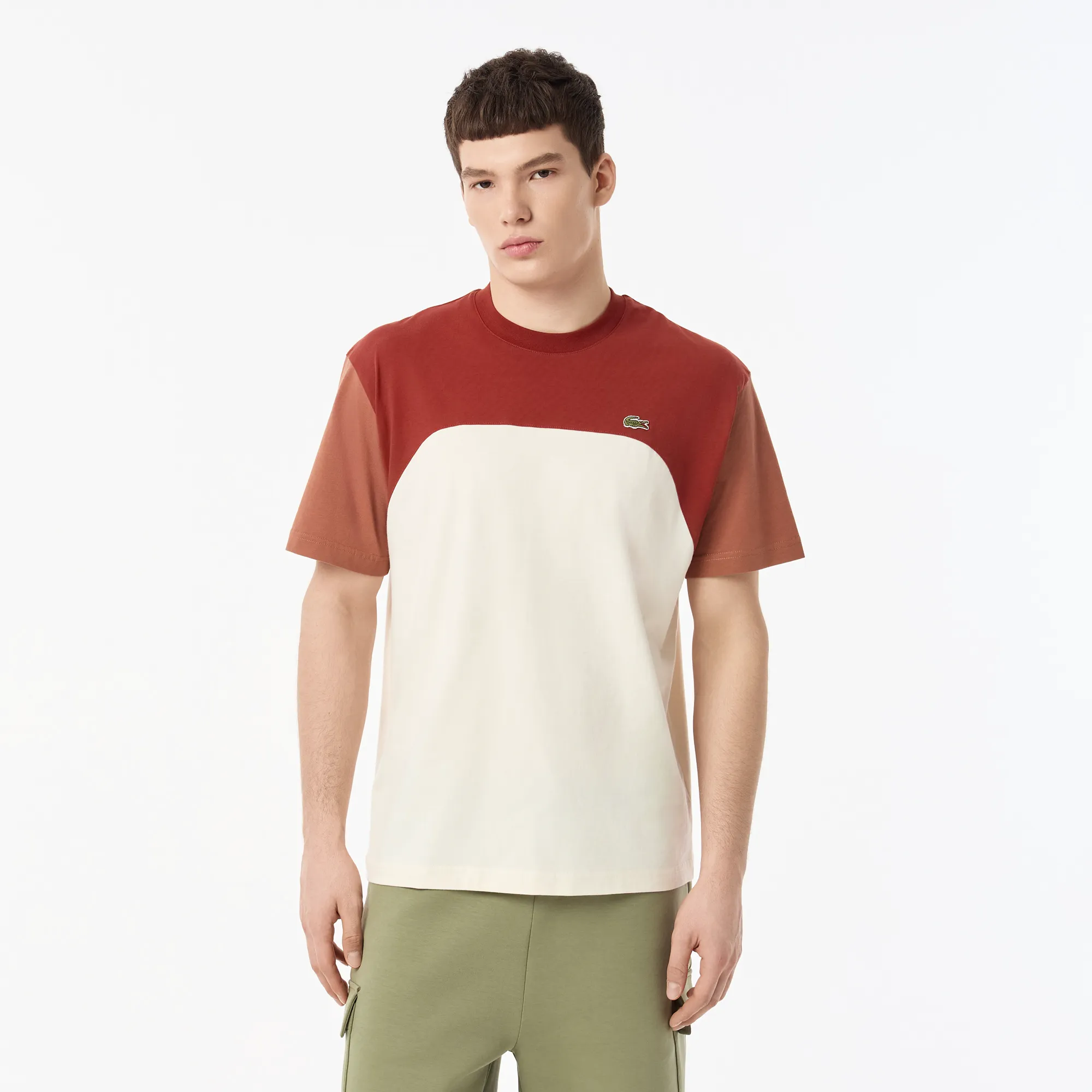 Мужская футболка Lacoste из хлопка, белый, арт. TH9551