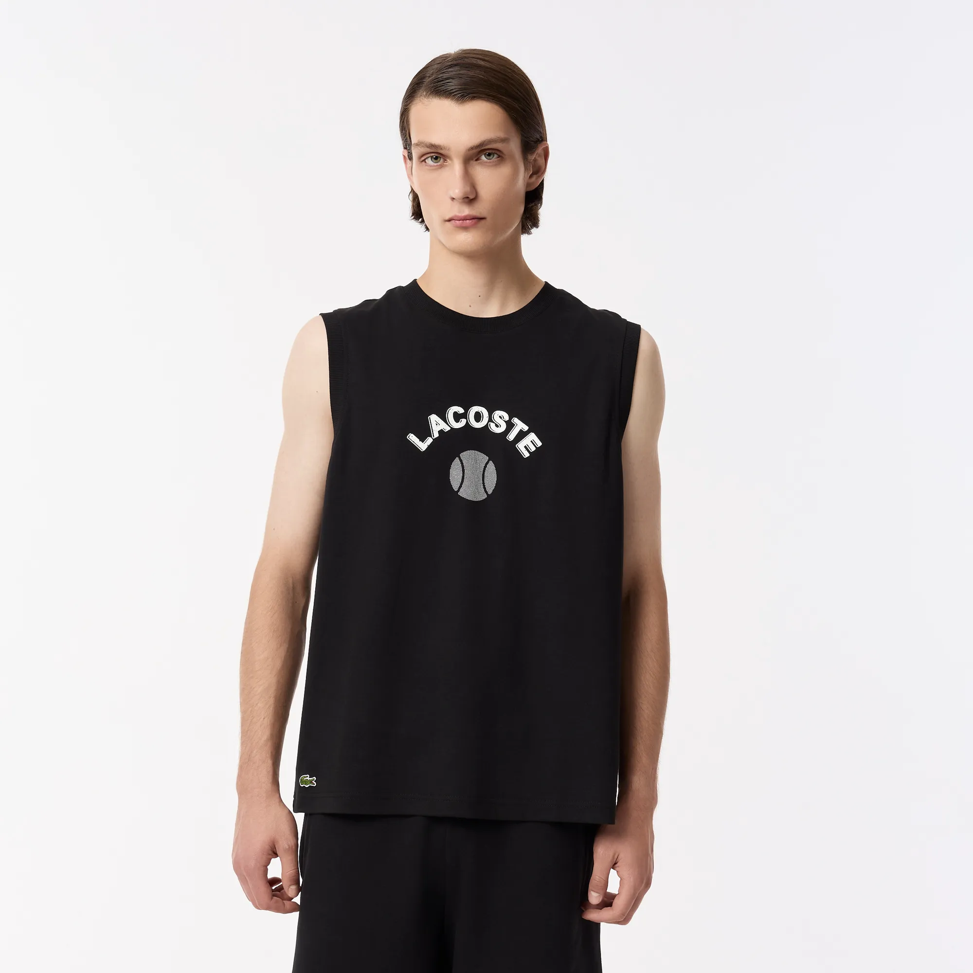 Мужская топ Lacoste из хлопка, черный, арт. TH0520