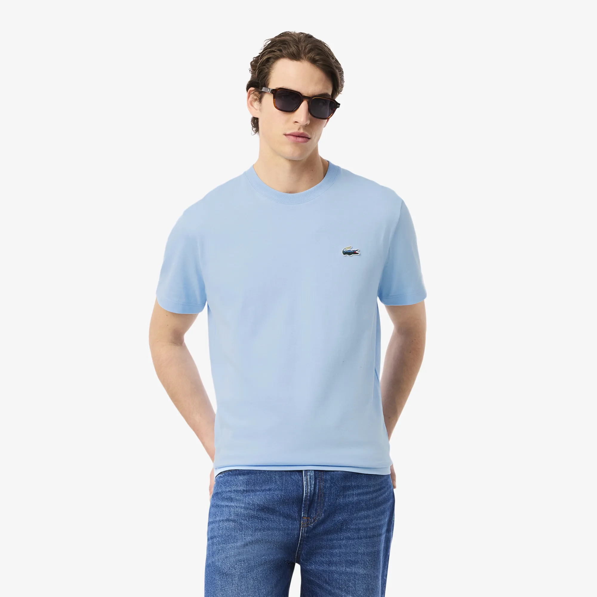 Мужская футболка Lacoste Classic Fit из органического хлопка, голубой, арт. TH5899
