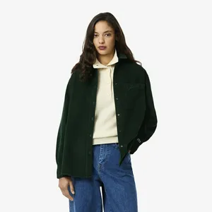 Женская рубашка Lacoste оверсайз, зеленый, арт. CF5336
