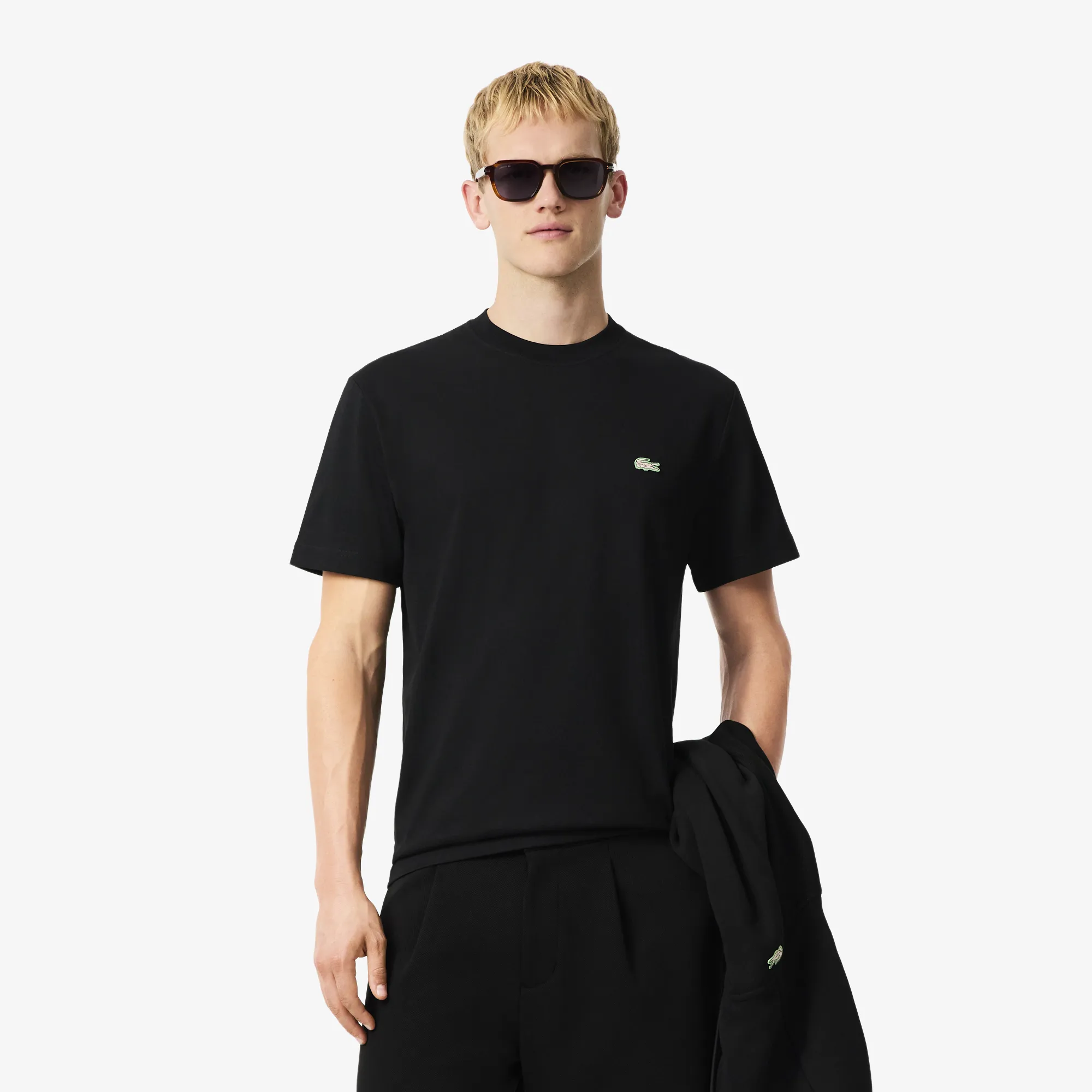 Мужская футболка Lacoste Classic Fit из органического хлопка, черный, арт. TH5505