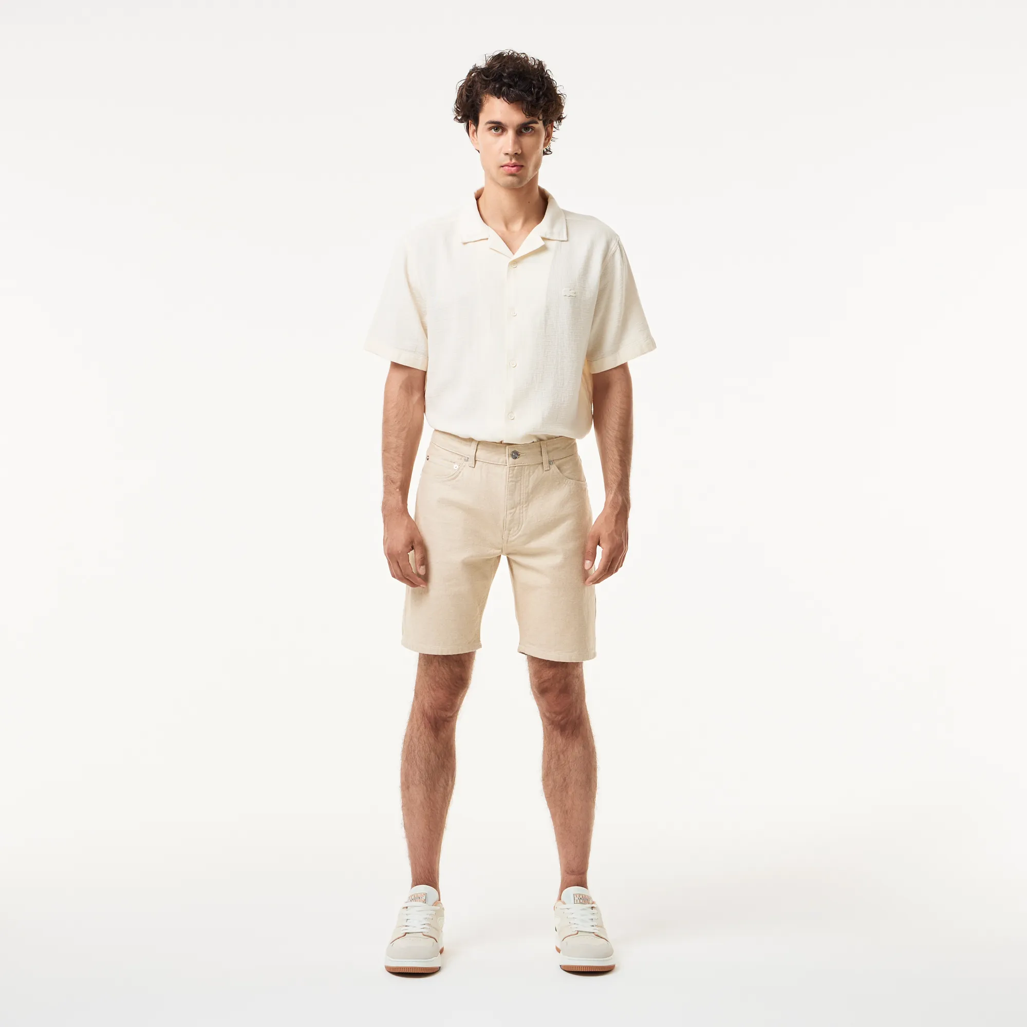 Мужские хлопковые шорты Lacoste, бежевый, арт. FH0425