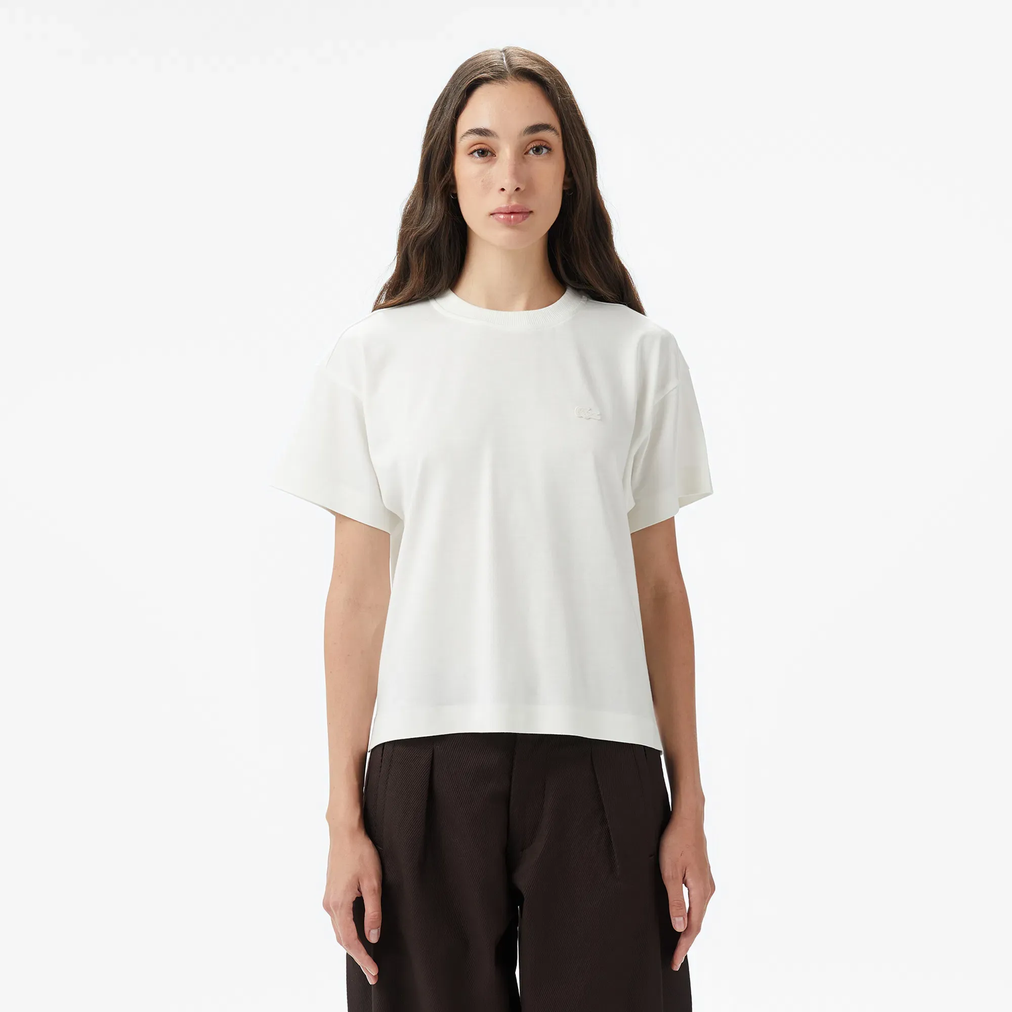 Женская футболка Lacoste Loose Fit, белый, арт. TF2605