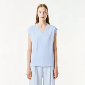 Футболка Lacoste Slim Fit с V-образным вырезом, голубой, арт. TF0310
