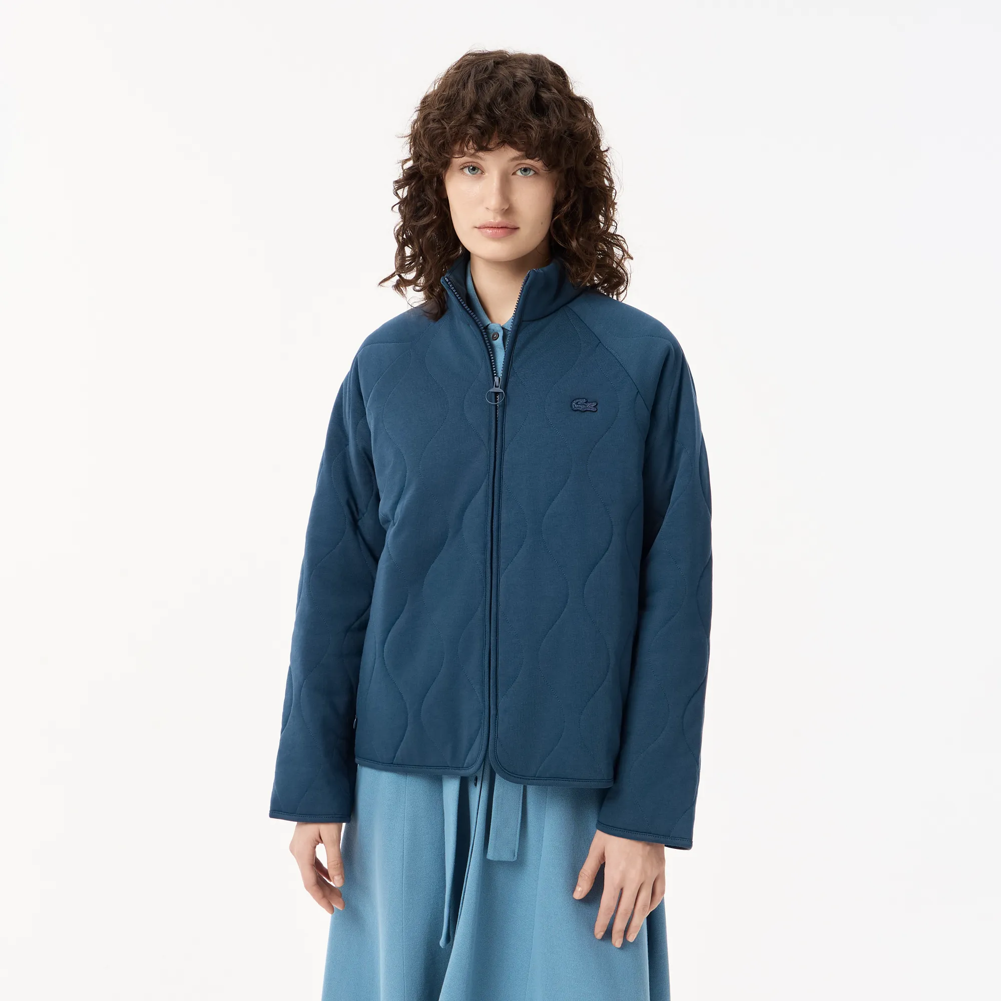 Женская толстовка Lacoste из хлопка, синий, арт. SF0511