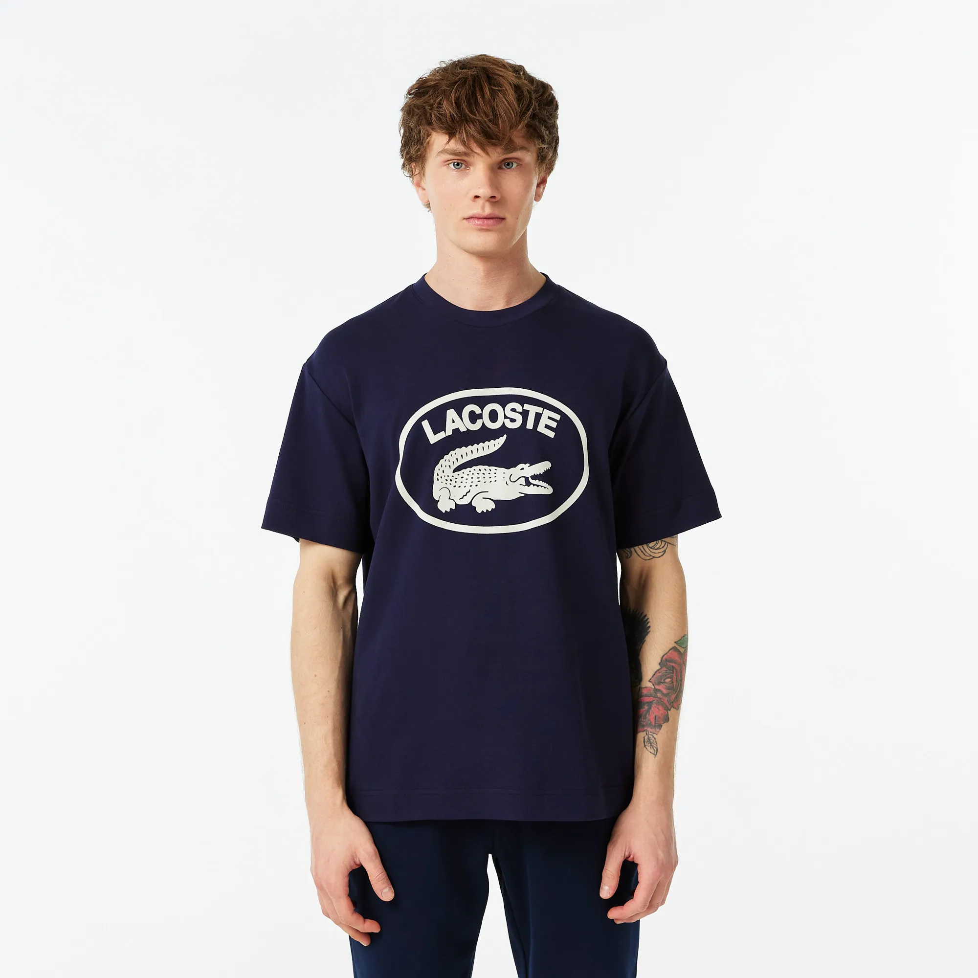 Мужская футболка Lacoste Loose Fit, синий, арт. TH0244