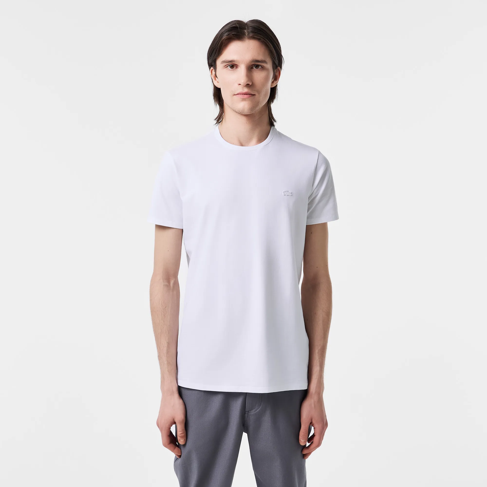 Мужская футболка Lacoste Slim Fit, белый, арт. TH0998