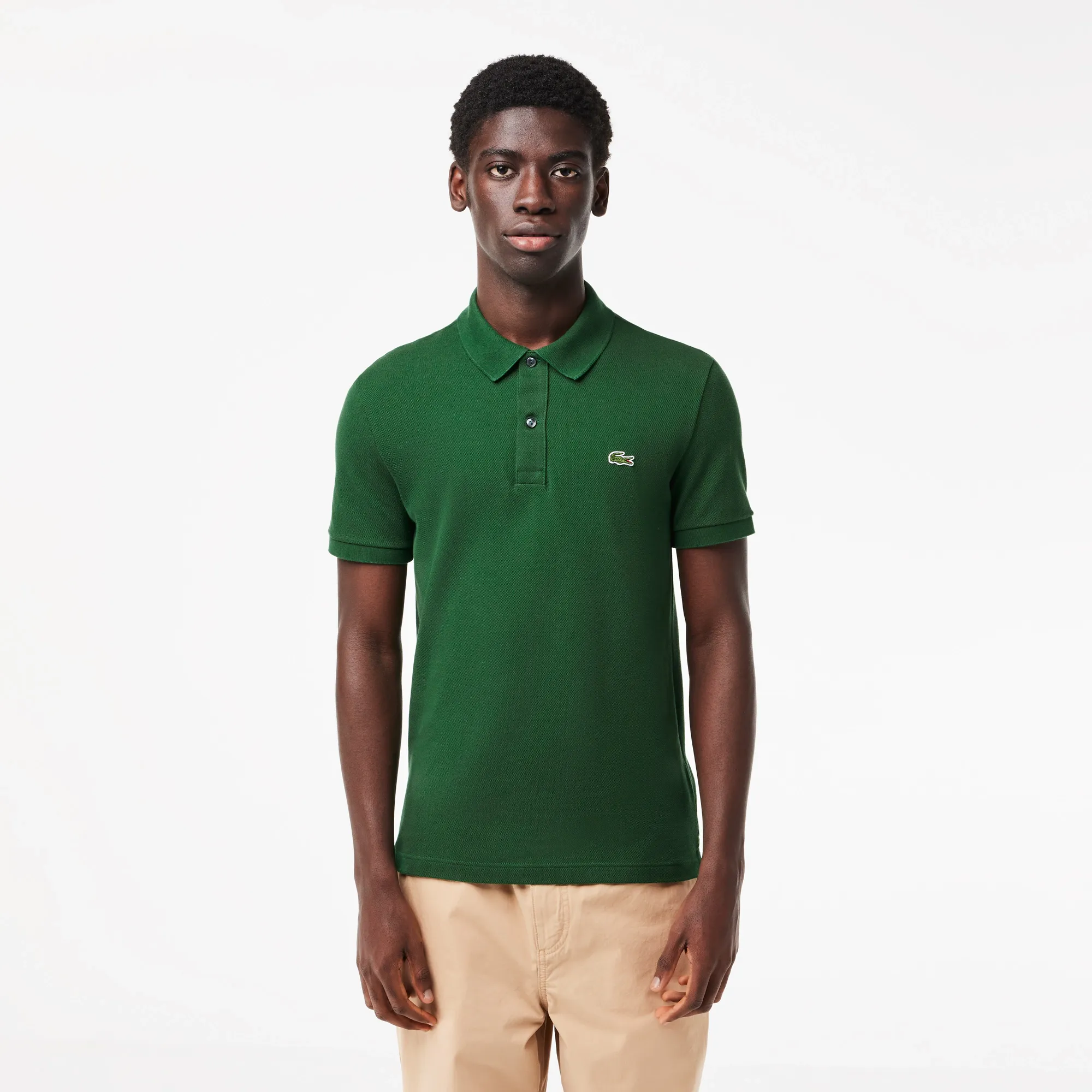 Мужское поло Lacoste L.12.12 Slim Fit, зеленый, арт. PH4012