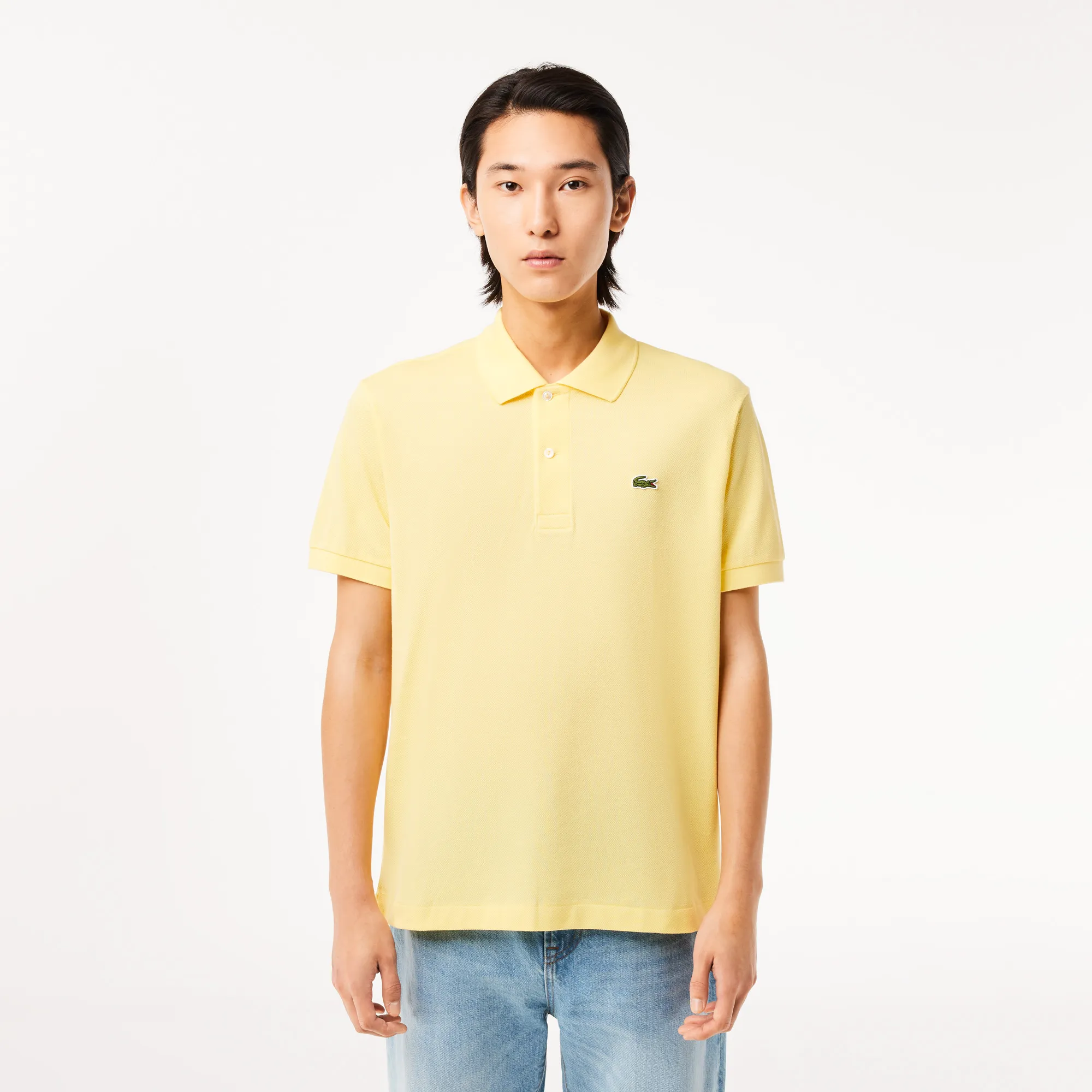 Мужское поло Lacoste L1212 Classic Fit, желтый, арт. L1212