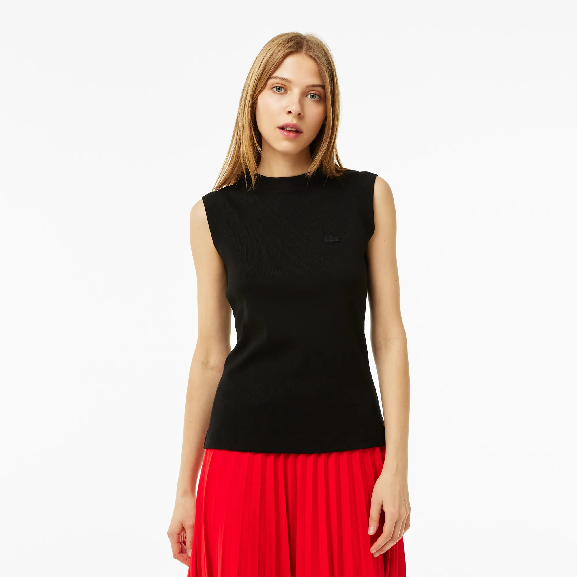Женская футболка Lacoste Slim Fit, черный, арт. TF0312
