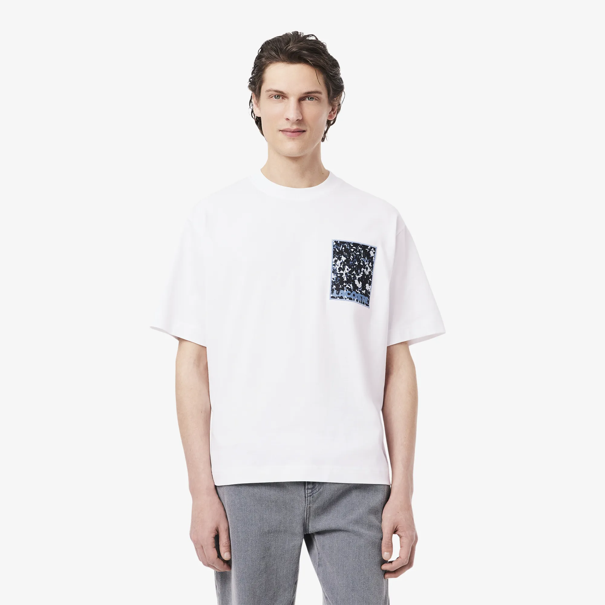 Мужская футболка Lacoste из органического хлопка, белый, арт. TH0584