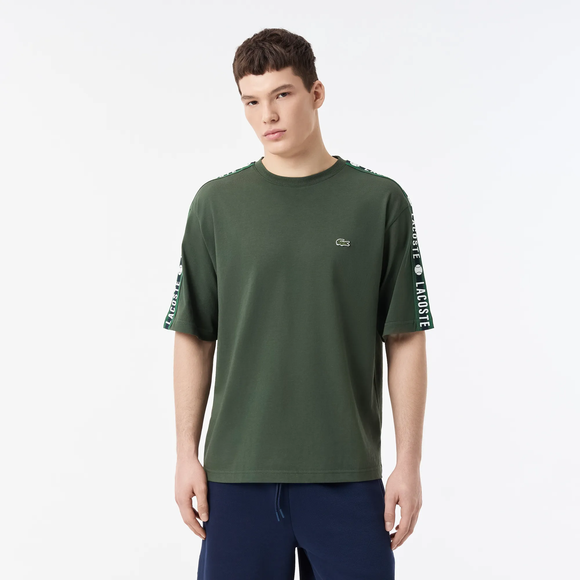 Мужская футболка Lacoste, хаки, арт. TH0512