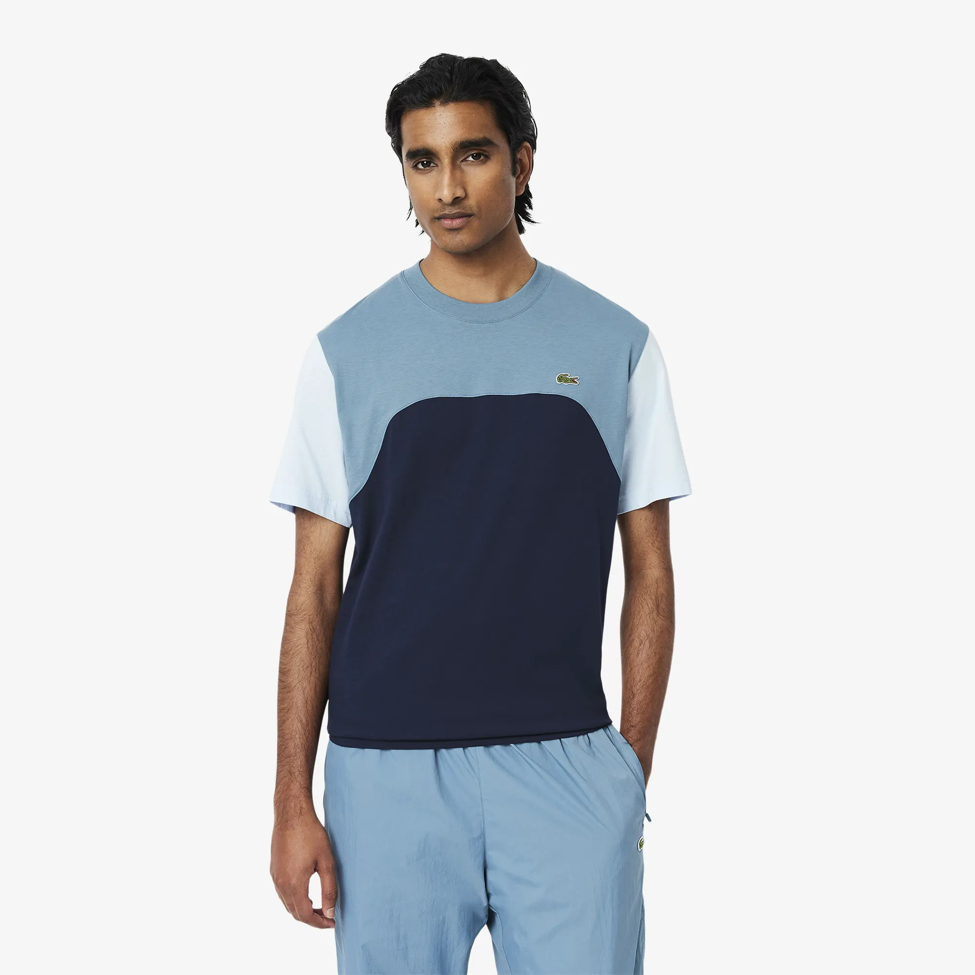 Мужская футболка Lacoste из хлопка, синий, арт. TH9551