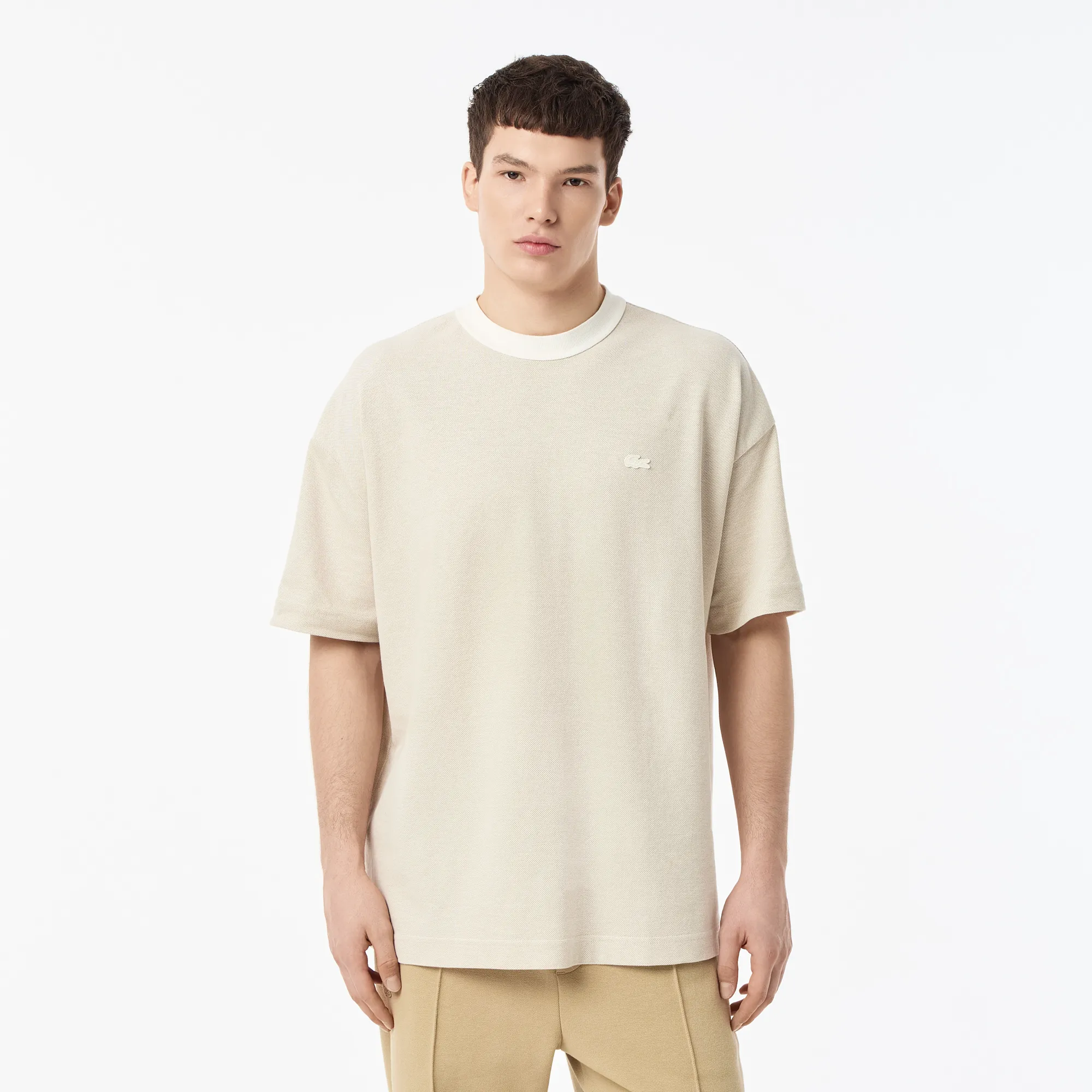Мужская футболка Lacoste из хлопка, белый, арт. TH0564