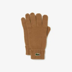 Шерстяные перчатки Lacoste Unisex, коричневый, арт. RV0452