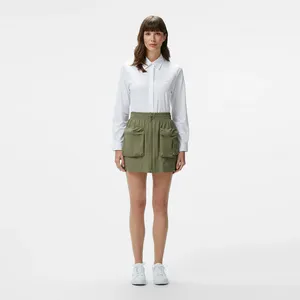 Женская юбка Lacoste Regular Fit с карманами, хаки, арт. JF0526